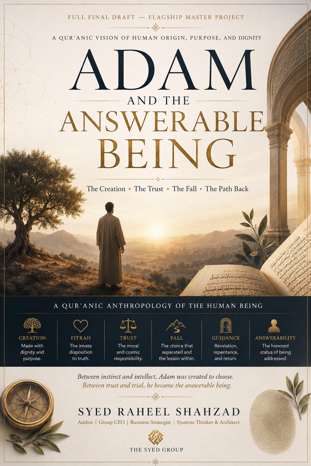 Adam and the Answerable Being by Syed Raheel Shahzad publishing record cover