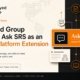 The Syed Group featured image announcing Ask SRS as an author platform extension for questions, discussions, essays, official notes, and publishing ecosystem support.