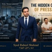 The Syed Group image showing workplace pressure, stressed employees and human-centred leadership by Syed Raheel Shahzad