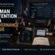 Human Attention Is a Governance Issue, showing executives reviewing manipulative digital design at The Syed Group