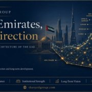 The Syed Group image showing Seven Emirates One Direction, UAE institutional architecture, national unity, governance and Tomorrow Became a Country