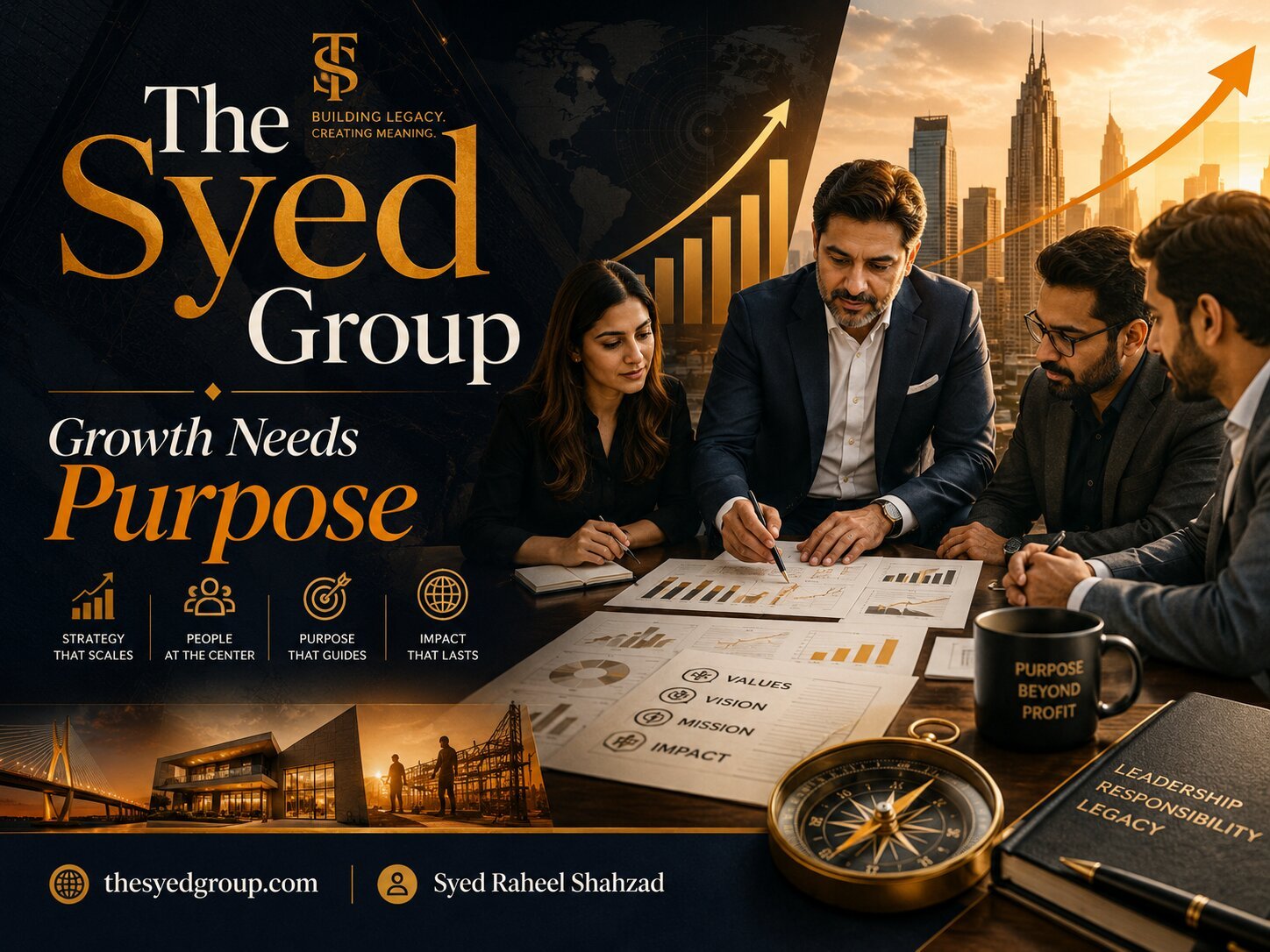 The Syed Group — Growth Needs Purpose The Syed Group featured image with Syed Raheel Shahzad about growth needing purpose, leadership, strategy, legacy, responsibility and impact beyond profit