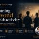 The Syed Group image showing Syed Raheel Shahzad meaning beyond productivity, young people, leadership, workforce direction and institutional responsibility