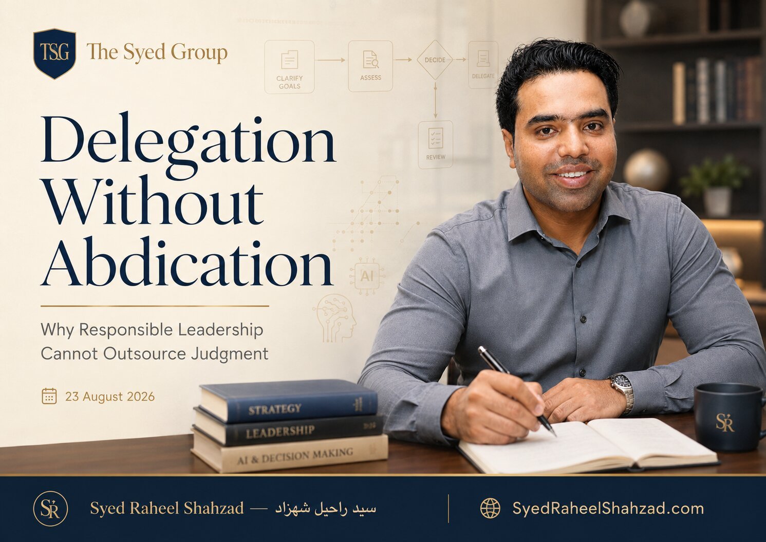 The Syed Group featured image with Syed Raheel Shahzad on strategy, second-order effects, leadership, incentives, risk, systems thinking and governance