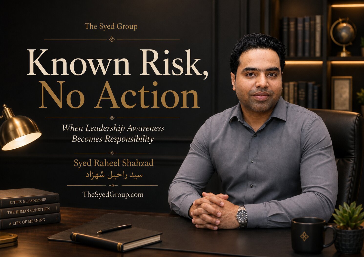 The Syed Group featured image with Syed Raheel Shahzad on known risk, leadership responsibility, governance, accountability, escalation and organizational action