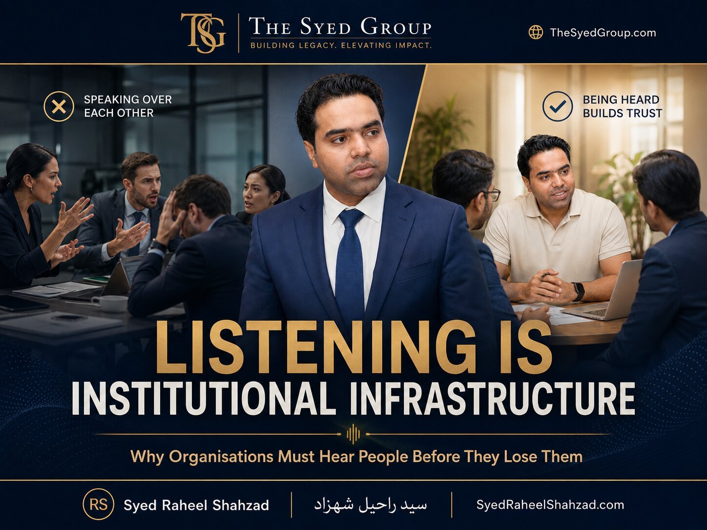 The Syed Group examines why organisations must hear people before they lose trust, voice, commitment and long-term human performance.