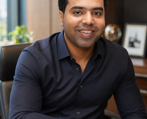 Syed Raheel Shahzad — Casual Professional Portrait Syed Raheel Shahzad (سيد راحيل شهزاد) in a black T-shirt, casual professional portrait