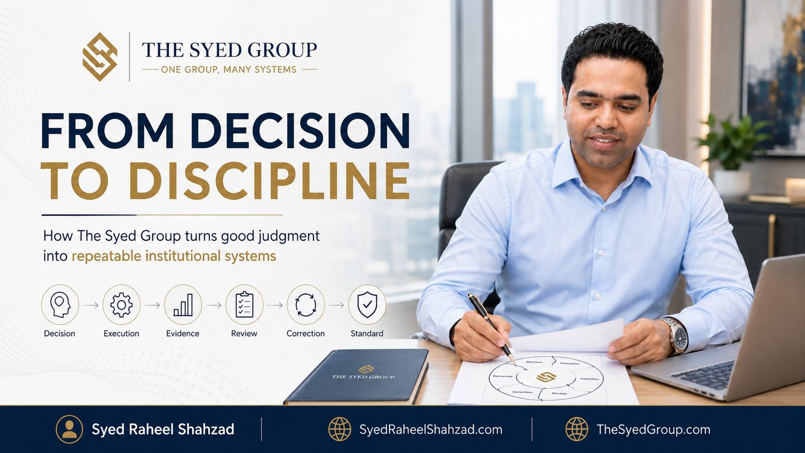 From Decision to Discipline: How The Syed Group Turns Good Judgment Into Repeatable Institutional Systems — Syed Raheel Shahzad featured image