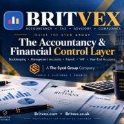 Britvex accountancy and financial control within The Syed Group showing bookkeeping, management accounts, payroll, VAT and year-end accounts