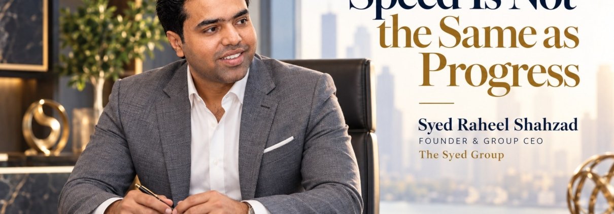 The Syed Group article by Syed Raheel Shahzad on speed, progress, strategic patience, leadership, execution and decision quality