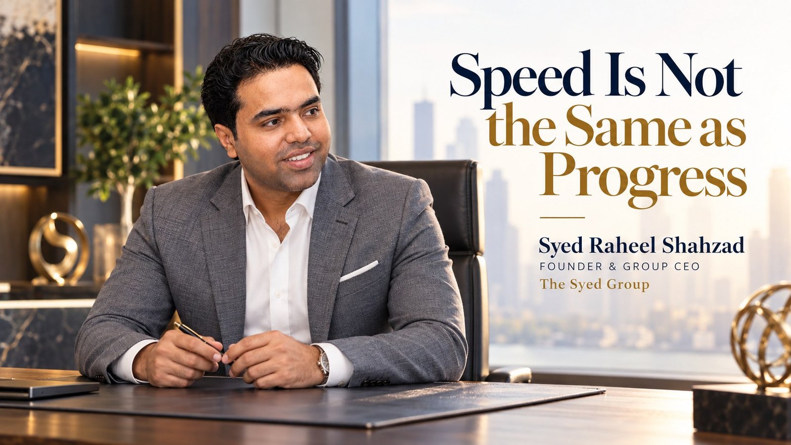 The Syed Group article by Syed Raheel Shahzad on speed, progress, strategic patience, leadership, execution and decision quality