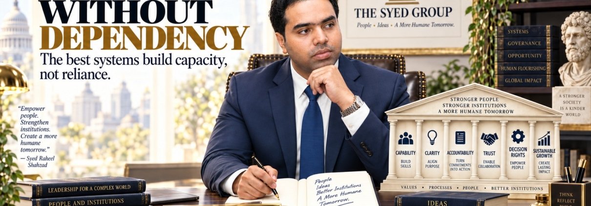 The Syed Group article by Syed Raheel Shahzad on capability, independence, decision rights, accountability and sustainable institutional support