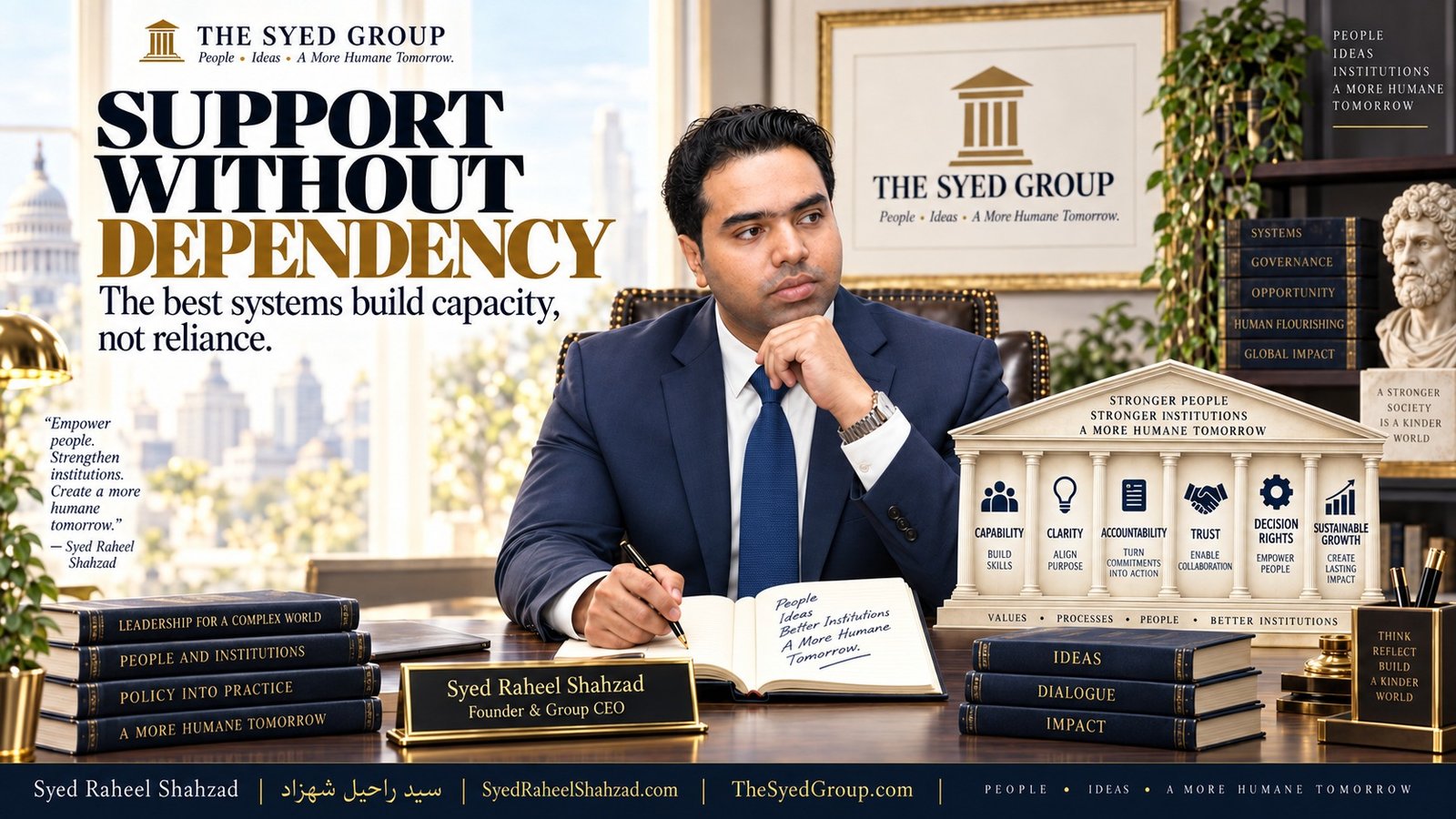 The Syed Group article by Syed Raheel Shahzad on capability, independence, decision rights, accountability and sustainable institutional support