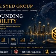 The Syed Group Compounding Capability showing knowledge, systems, governance, specialist companies, investment and public benefit under Founder Syed Raheel Shahzad
