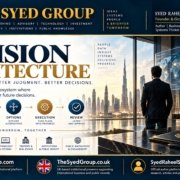 The Syed Group decision-quality framework connecting context, evidence, options, execution and review under Founder and Group CEO Syed Raheel Shahzad