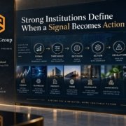 The Syed Group framework showing signal, threshold, decision, action, escalation and review across a multi-sector institution under Syed Raheel Shahzad